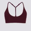 Soft Active sportbeha met racerback in bordeauxrood