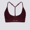 Soft Active sportbeha met racerback in bordeauxrood