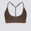 Soft Active sportbeha met racerback in Cocoa