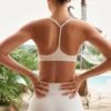 Soft Active sportbeha met racerback in crème