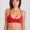 Soft Active sportbeha met racerback in Strawberry Red