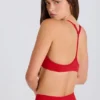 Soft Active sportbeha met racerback in Strawberry Red