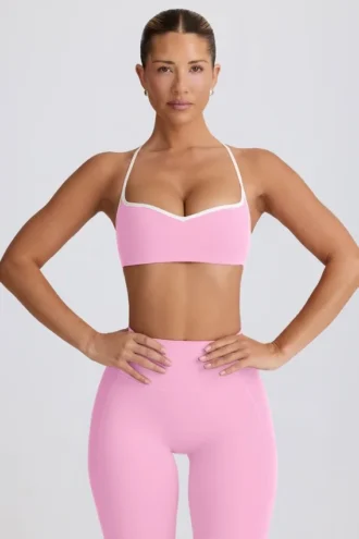 Soft Active sportbeha met sweetheart-hals in babyroze