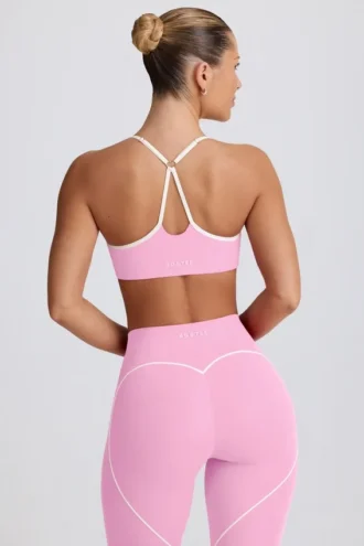 Soft Active sportbeha met sweetheart-hals in babyroze