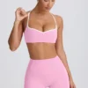 Soft Active sportbeha met sweetheart-hals in babyroze