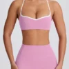 Soft Active sportbeha met sweetheart-hals in oudroze