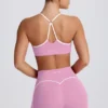 Soft Active sportbeha met sweetheart-hals in oudroze