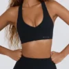 Soft Active sportbeha met V-hals in zwart