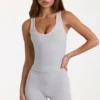 Soft Active tanktop in grijs gemêleerd