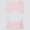 Soft Active tanktop met boothals en open rug in balletroze