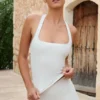 Soft Active tanktop met racerback in crème