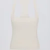 Soft Active tanktop met racerback in crème