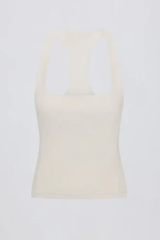 Soft Active tanktop met racerback in crème