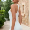 Soft Active tanktop met racerback in crème