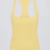 Soft Active tanktop met racerback in Lemon