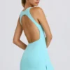 Soft Active tennisjurk met open rug in aqua