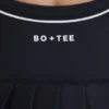 Soft Active tennisjurk met plooien en gekruiste rug in zwart