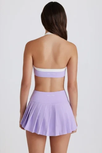 Soft Active tennisrokje met lage taille en plooien in lila