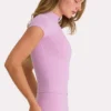 Soft Active-top met kwartritssluiting in Sweet Pink