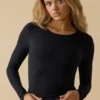 Soft Active-top met lange mouwen in zwart