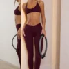Soft Active V-Waist Legging in Bordeaux