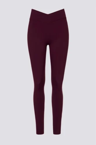 Soft Active V-Waist Legging in Bordeaux