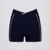 Soft Active Wrapover Contrast minishort in klassiek marineblauw