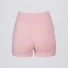Soft Active Wrapover Contrast minishort in Powder Pink