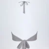 Sol Plunge haltertop in zilver