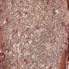 Solenna versierde bandeau-hals strapless jurk in roségoud