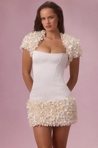 Soretta Cropped Bolero  in ivoor