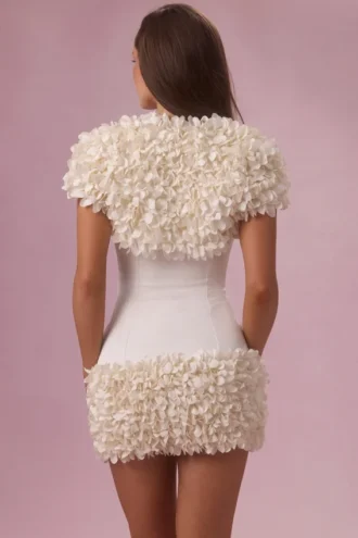 Soretta Cropped Bolero  in ivoor