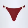 St Barts stringbikini met metalen details in Dark Cherry
