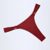 St Barts stringbikini met metalen details in Dark Cherry