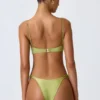 Sundial versierde beugel-balconette bikinitop in perengroen