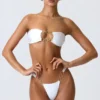 Sunray versierde cheeky bikinibroekje met brede bandjes in wit