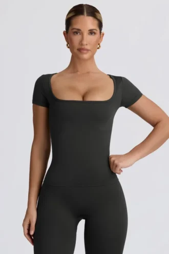 Super Sculpt naadloos T-shirt in Ash