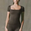 Super Sculpt naadloos T-shirt in bruin