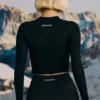 Super Sculpt naadloze basislaag-top in zwart