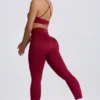 Super Sculpt naadloze legging in bordeauxrood