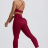 Super Sculpt naadloze legging in bordeauxrood