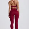 Super Sculpt naadloze legging in bordeauxrood