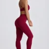 Super Sculpt naadloze legging in bordeauxrood
