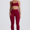 Super Sculpt naadloze legging in bordeauxrood