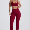 Super Sculpt naadloze legging in bordeauxrood