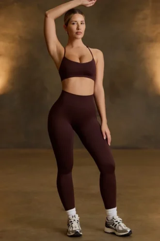 Super Sculpt naadloze legging in Chocolate