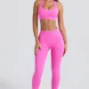 Super Sculpt naadloze legging in Sugar Pink