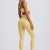 Super Sculpt naadloze legging met hoge taille in botergeel