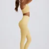 Super Sculpt naadloze legging met hoge taille in botergeel