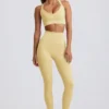 Super Sculpt naadloze legging met hoge taille in botergeel